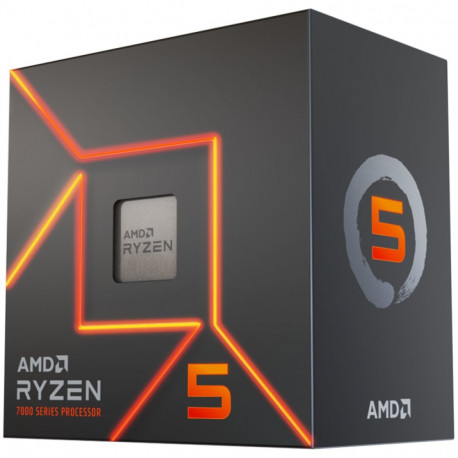 AMD CPU Desktop Ryzen 5 6C/12T 7600 (5.2GHz Max, 38MB,65W,AM5) box, with Radeon Graphics and Wraith 