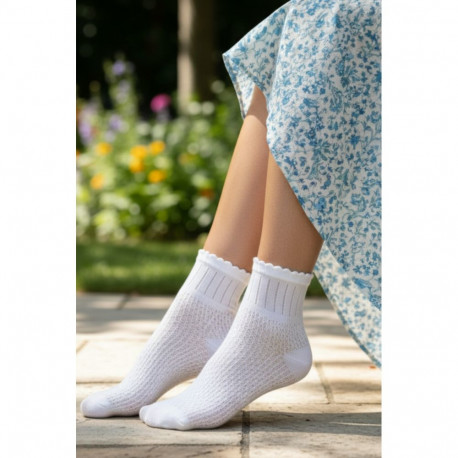 SOKISAHTEL Pierre Mantoux IDORA valged õhukesed sokid 444