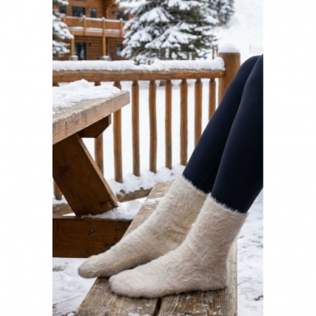 SOKISAHTEL HERJE karvased valged sokid 444