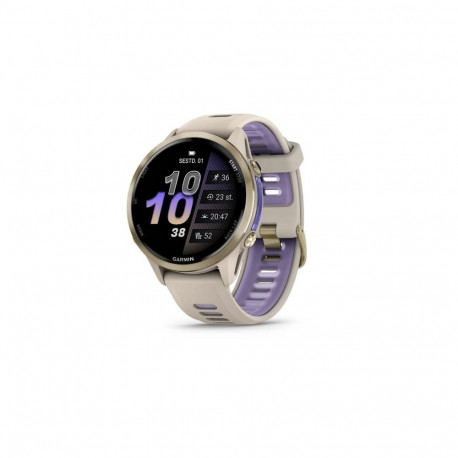 Garmin Forerunner 970 smartwatch, Gold Titanium/French Grey