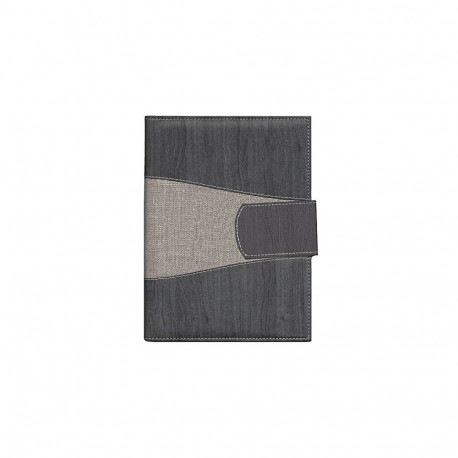 Raamatkalender MINISTER Exclusive Nädal H  must/linane, spiraalköide A5, kunstnahast kaantega, nädal