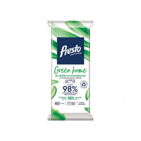 Presto Green Home Wet wipes for various surfaces 60pcs