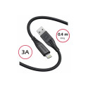 Swissten Soft Silicone USB - Lightning Data and Charging Cable 0.4m