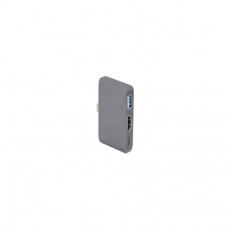 RoGer RO-AD2 (3 in 1) USB-C Multiport Adapter / USB 3.0 / HDMI / USB-C / Grey