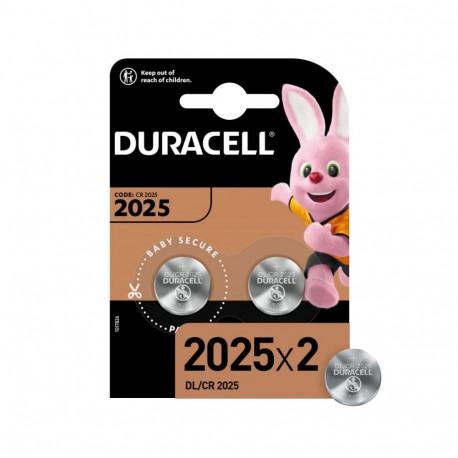 Duracell CR2025 Lithium 3V Tablet Battery 2pcs