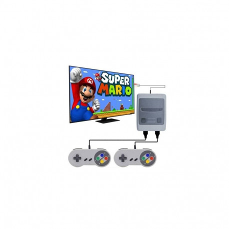 RoGer SFC620-LD Super Mini SFC Gamin console / 620 Retro 8-bit games / 2x Gamepads