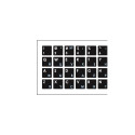 Mocco keyboard stickers ENG/RU, white/blue