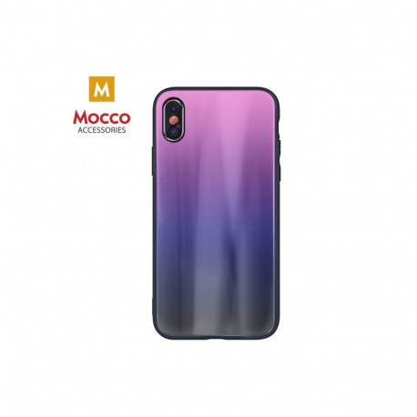 Mocco Aurora Glass Silicone Back Case for Apple iPhone 6 Plus / 6S Plus Pink - Black
