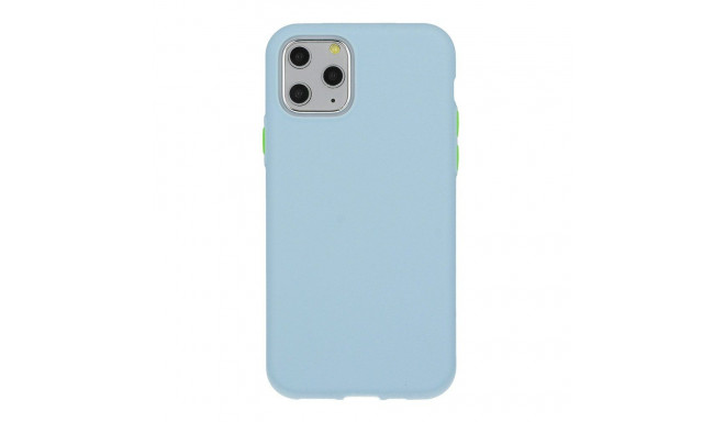 Mocco Soft Cream Silicone Back Case for Apple iPhone 12 Mini Blue