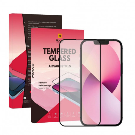 Mocco Full Glue Signature Edition Tempered Glass Full Coverage with Frame Apple iPhone 13 Pro Max Bl