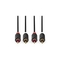 Nedis Audio Cable 2x  RCA -> 2 x RCA 1m