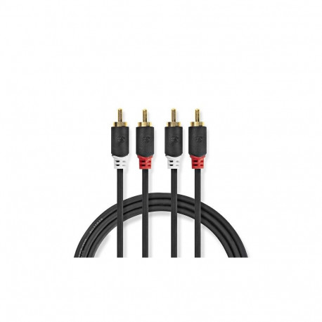 Nedis Audio Cable 2x  RCA -> 2 x RCA 2m Black
