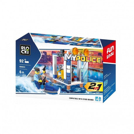 Blocki MyPolice Police station on water / KB0653 / Constructor with 57 parts / Age 6+