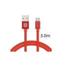 Swissten Textile Quick Charge Universal Micro USB Data and Charging Cable 3m