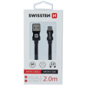 Swissten Textile Quick Charge Universal Micro USB Data and Charging Cable 2m