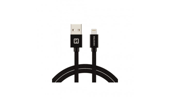 Swissten Textile Fast Charge 3A Lightning Data and Charging Cable 3m