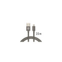 Swissten Textile Fast Charge 3A Lightning Data and Charging Cable 2m