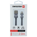 Swissten Textile Fast Charge 3A Lightning Data and Charging Cable 2m