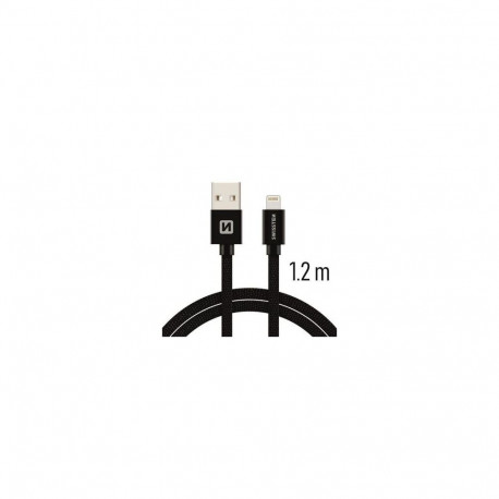 Swissten Textile Fast Charge 3A Lightning Data and Charging Cable 1.2m