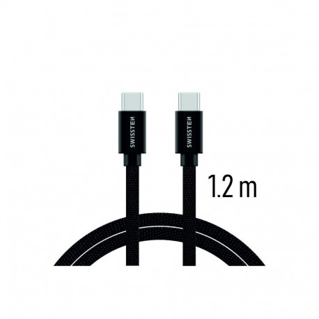 Swissten Textile Universal Quick Charge 3.1 USB-C to USB-C Data and Charging Cable 1.2m