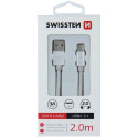Swissten Textile Universal Quick Charge 3.1 USB-C Data and Charging Cable 2m
