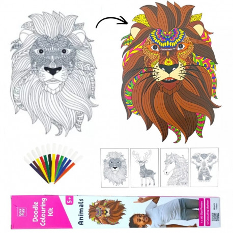 Joonistuskomplekt Loomad, 4 postrit