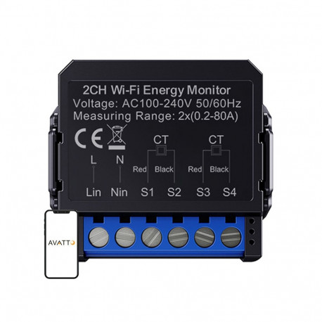 Avatto WiFi WPM16-2 smart bi-directional energy meter