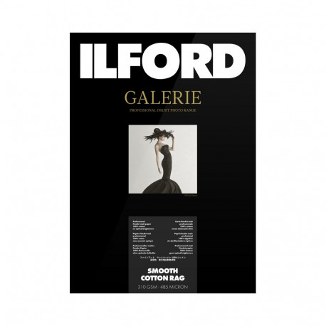 Ilford fotopaber Galerie Smooth Cotton Rag 310g A3 25 lehte