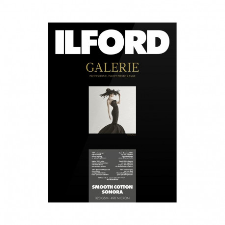 Ilford paber Galerie Smooth Cotton Sonora 320g 13x18cm 50 lehte