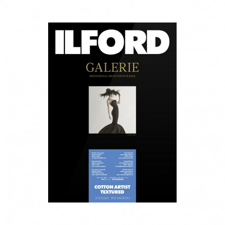 Ilford fotopaber Galerie Cotton Artist Textured 310g A3+ 25 lehte