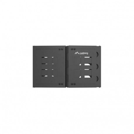 FOLDING BRACKET WALL-MOUNT 19" 6U 497X400/240 BLACK LANBERG