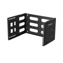 FOLDING BRACKET WALL-MOUNT 19" 6U 497X400/240 BLACK LANBERG