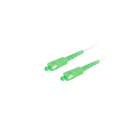 FIBER OPTIC PATCHCORD SM SC/APC-SC/APC SIMPLEX 30M LSZH G657A2 3.0MM WHITE LANBERG