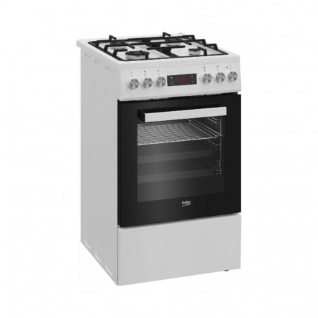 Gaasipliit Beko FSM52332DWDT elektriahjuga, 50 cm