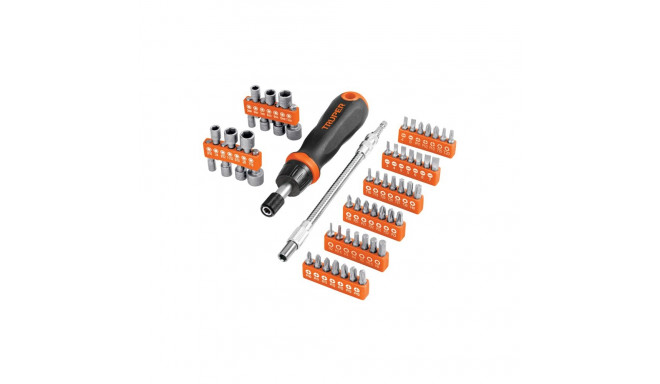 Ratcheting screwdriver & bits set 58pcs Truper®