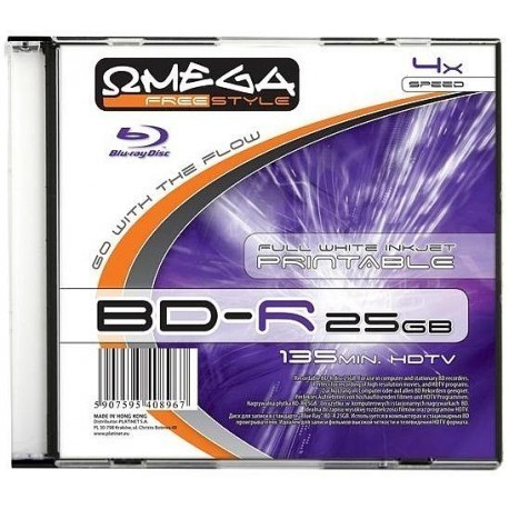 Omega Freestyle BD-R Printable 25GB 4x Printable Slim