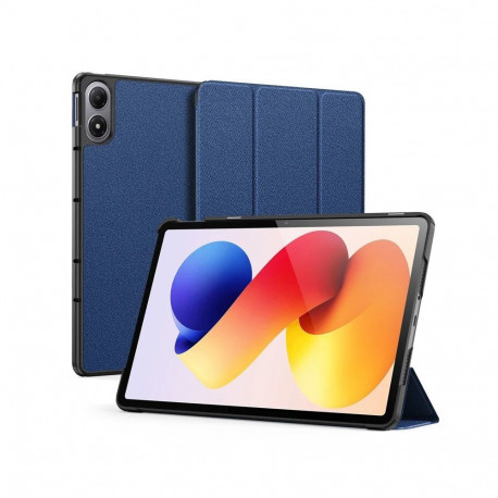 Dux Ducis Redmi Pad 2 Pro Domo Series Tri-fold Stand PU Leather Tablet Cover Blue
