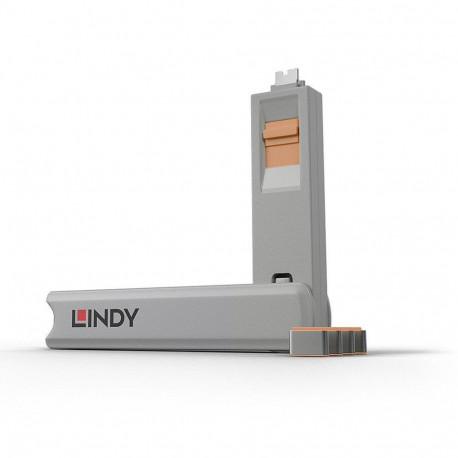 LINDY USB PORT TYPE-C BLOCKER 4PACK/ORANGE 40428