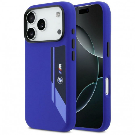 BMW BMW M Silicon Vertical Logo MagSafe Case for iPhone 17 Pro - Navy Blue