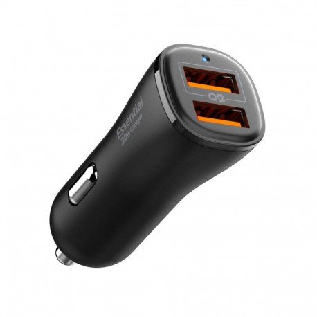 Spigen Spigen Essential EV302 30W 2-Port USB-A Car Charger - Black