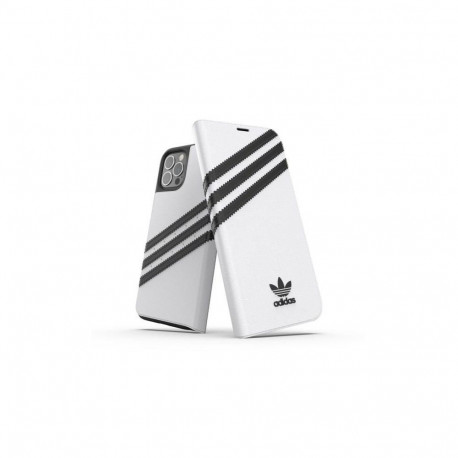 Adidas Adidas OR Booklet Case PU for iPhone 12 / 12 Pro 6.1" - white and black
