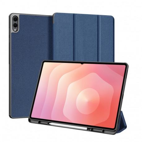Dux Ducis Galaxy Tab S11 Ultra Domo Series Tri-fold Stand PU Leather Tablet Cover Blue