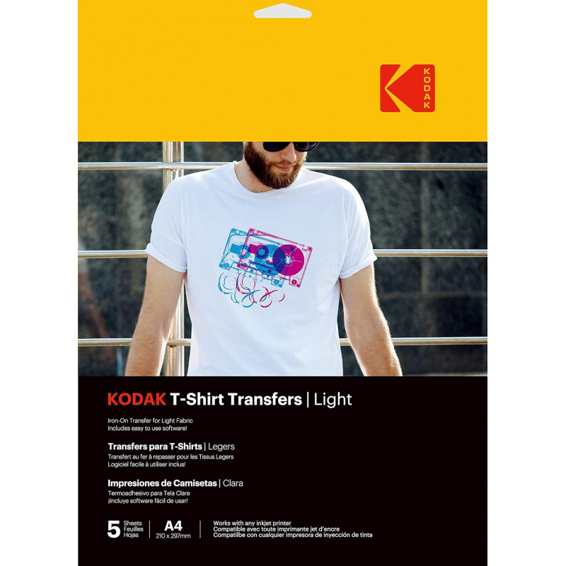 Kodak siirdepaber T-Shirt Transfers Light A4 5 lehte