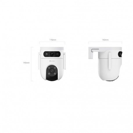 EZVIZ IP-kaamera CS-H9C (5MP+5MP) 4mm värviline öönägemine, inimese/sõiduki tuvastus, nutikas jälgim