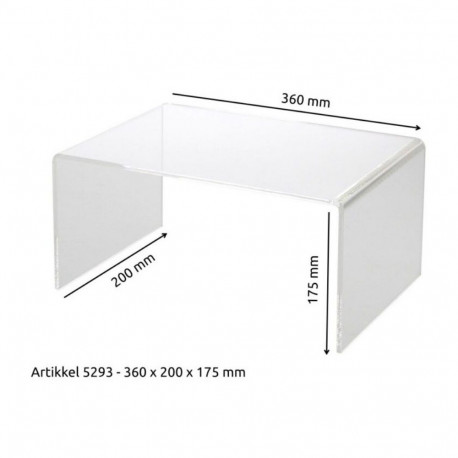 SAFE Plastikust esitlusalus läbipaistev - EKSTRA SUUR