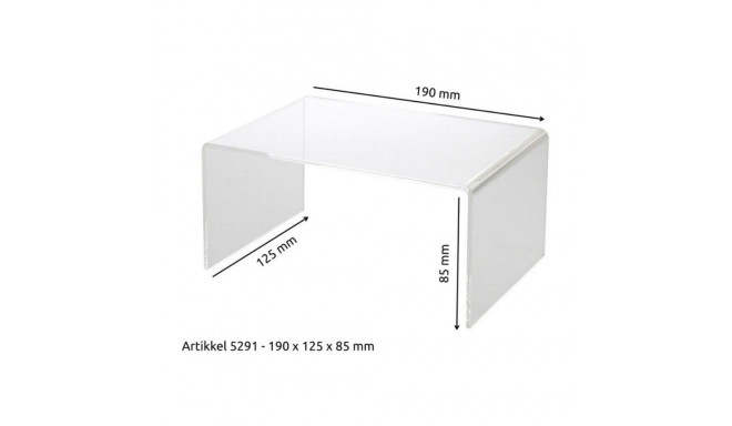 SAFE Plastikust esitlusalus läbipaistev - KESKMINE