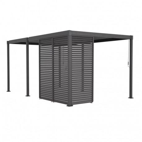 Louvers wall for gazebo MIRADOR-80/88, dark grey