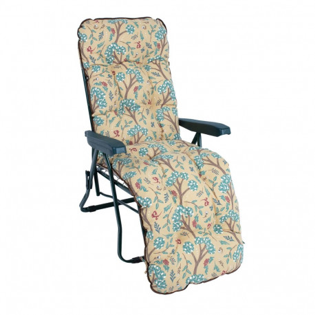 Deck chair BADEN-BADEN beige pad