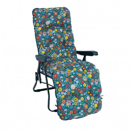 Deck chair BADEN-BADEN blooming floral pad