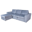 Corner sofa bed INGMAR bluish grey